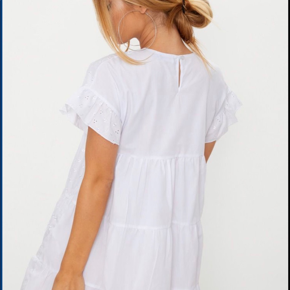 Pretty Little Thing White Smock Dress
